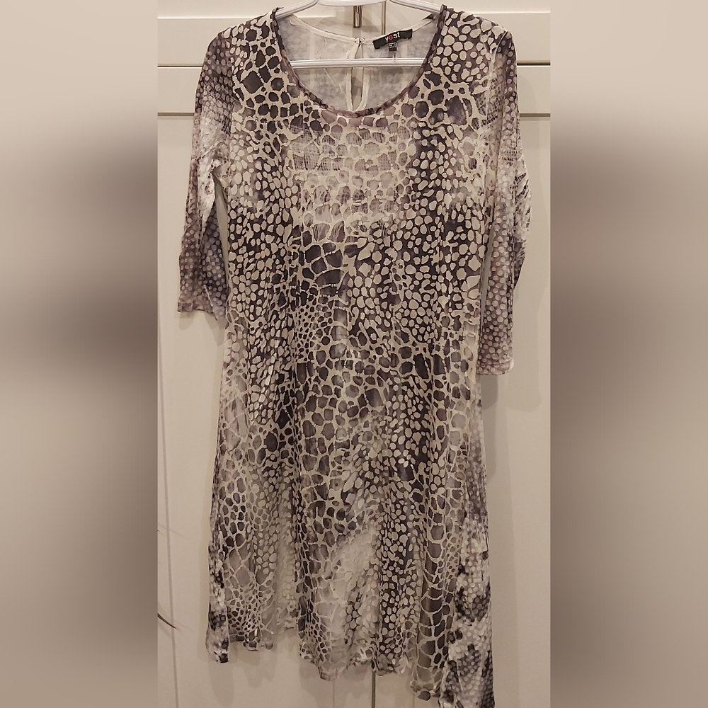 Yest 3/4 sleeved abstract dress